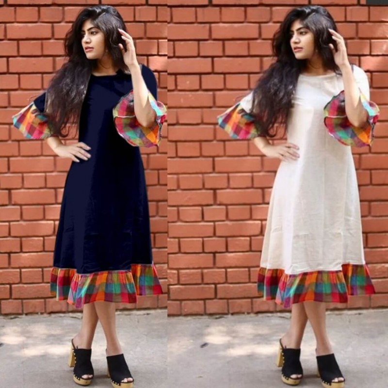 design long frock with belt